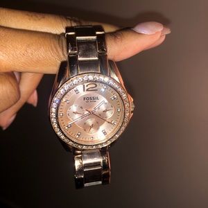 Rose Gold Fossil Watch